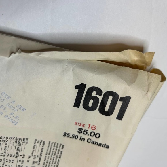 Vogue Paris Original Pierre Balmain Vintage 1970's Pattern #1601 Size 16 - Picture 7 of 10